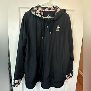 Vintage Mickey Mouse Windbreaker/Jacket with a hood Size 1X